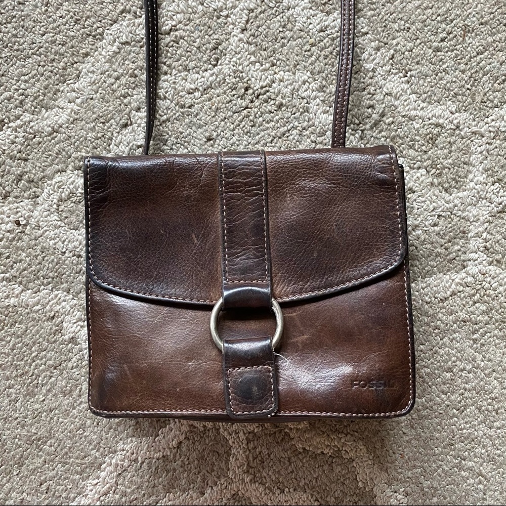 Brown fossil handbag